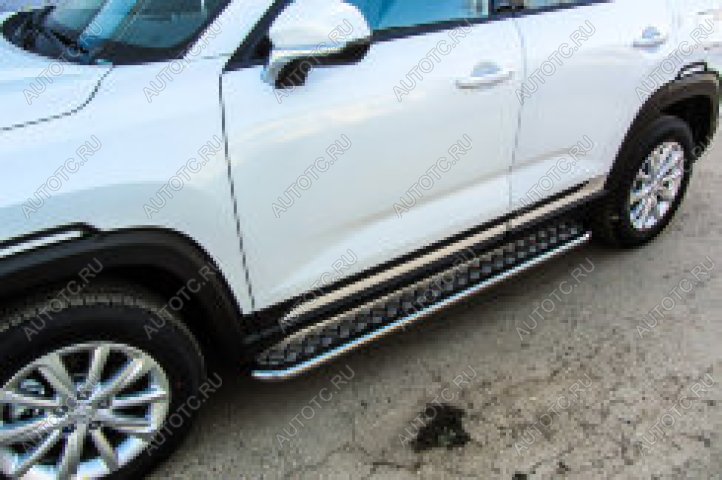 19 499 р. Защита порогов d57 с листом (2WD) Slitkoff  Haval Jolion (2020-2024) дорестайлинг (нержавейка полированная)  с доставкой в г. Майкоп