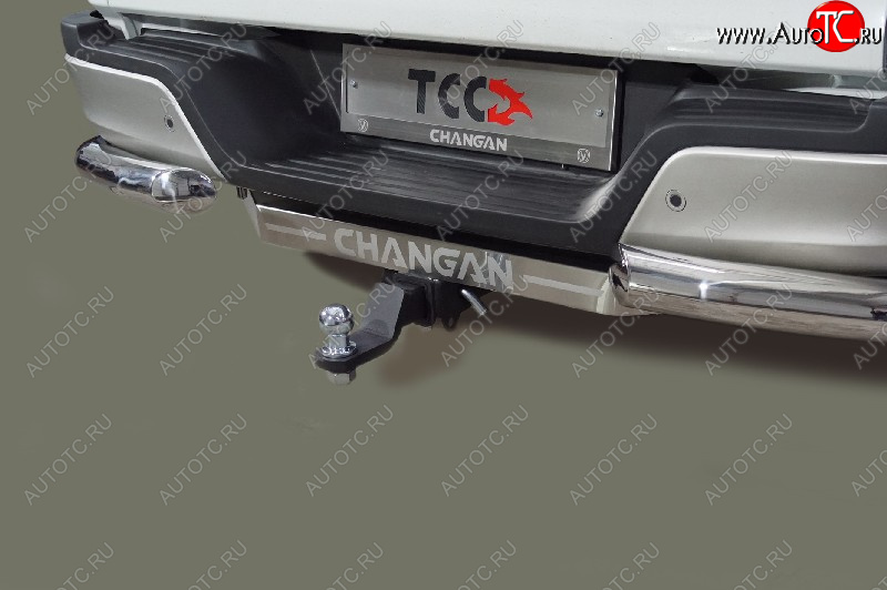 23 999 р. Фаркоп (тягово-сцепное устройство) ТСС Тюнинг  Changan Hunter Plus (2022-2025) пикап (оцинкованный, шар E, надпись Changan)  с доставкой в г. Майкоп