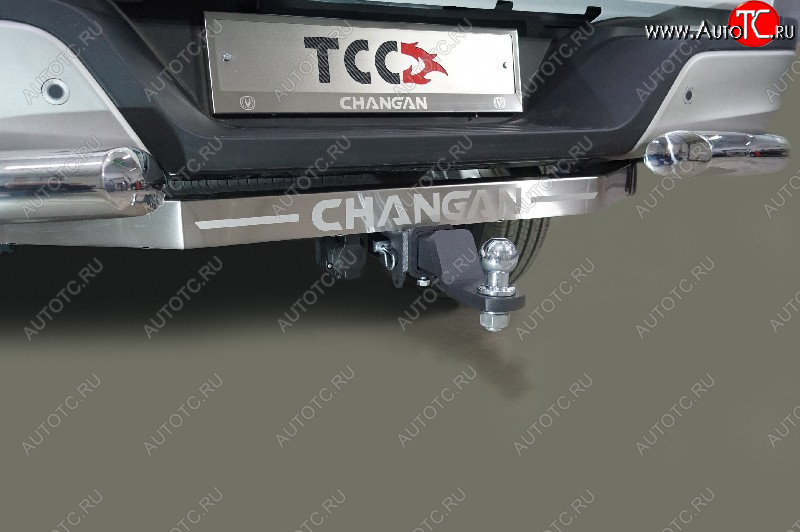 26 999 р. Фаркоп (тягово-сцепное устройство) ТСС Тюнинг  Changan Hunter Plus (2022-2025) пикап (оцинкованный, шар E нержавейка, надпись Changan)  с доставкой в г. Майкоп