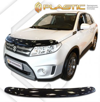 2 159 р. Дефлектор капота (рынок Японии) CA-Plastic  Suzuki Escudo  YEA1S,YD21S,YE21S (2015-2025) дорестайлинг, рестайлинг (серия Сlassic черный, без надписи)  с доставкой в г. Майкоп. Увеличить фотографию 2