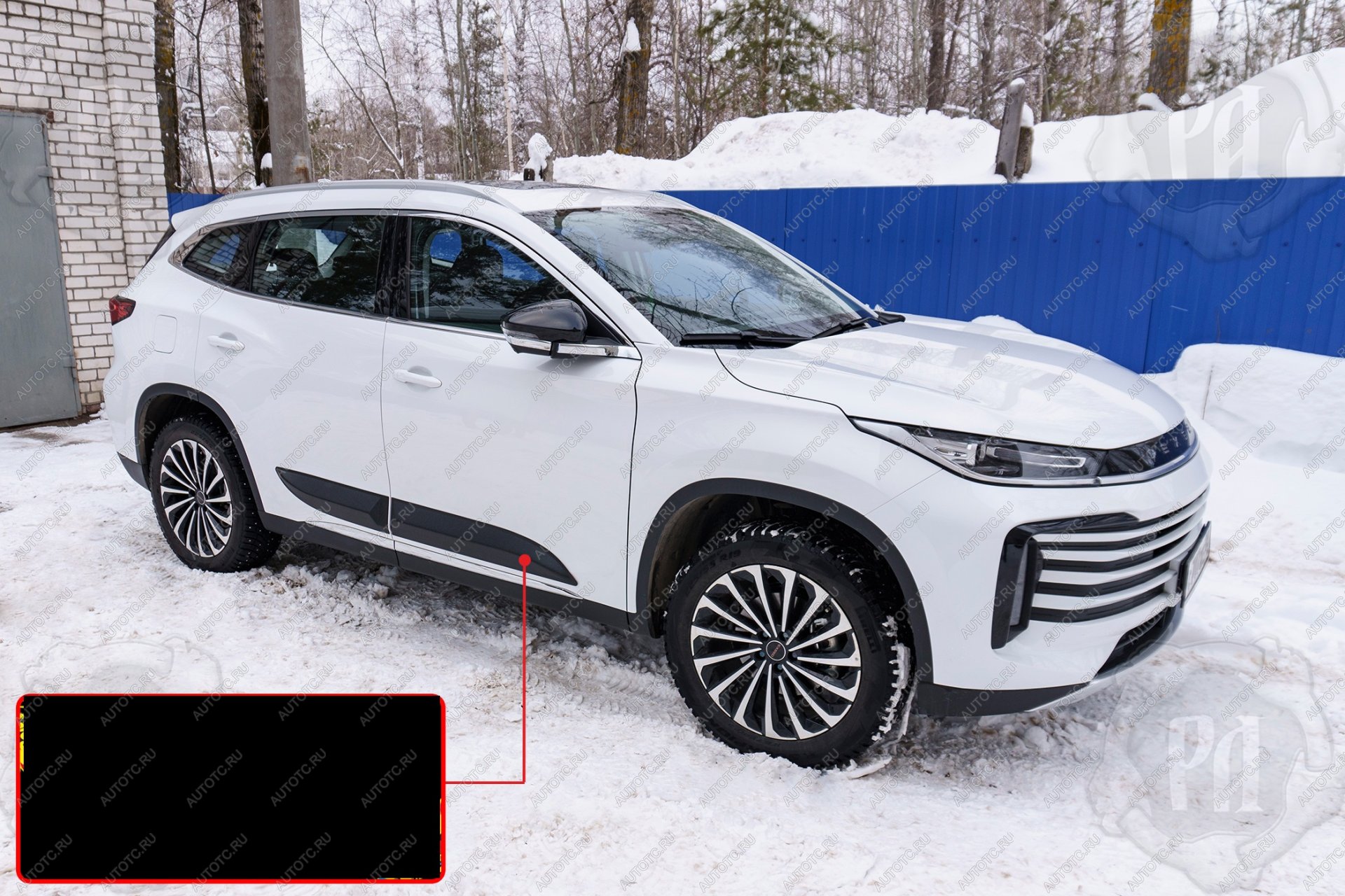 1 079 р. Молдинг двери передний правый Русская Артель EXEED TXL  дорестайлинг (2020-2021) (глянец под покраску)  с доставкой в г. Майкоп