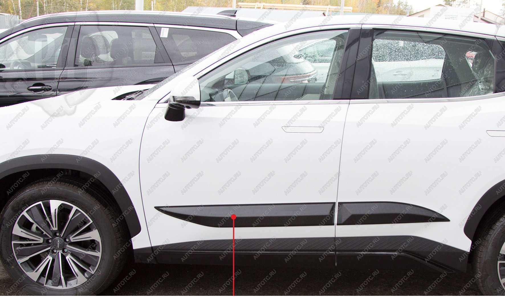 719 р. Молдинг двери задний левый Русская Артель Jetour Dashing (2022-2025) (глянец под покраску)  с доставкой в г. Майкоп
