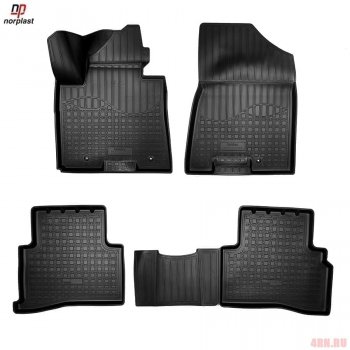 Ковер литьевой салонный ПЛ Norplast Hyundai Tucson  TL (2018-2021), KIA Sportage  4 QL (2016-2018) (черный)