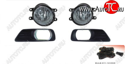 4 649 р. Комплект противотуманных фар (с проводкой, рамкой) BodyParts Toyota Camry XV40 дорестайлинг (2006-2008)  с доставкой в г. Майкоп