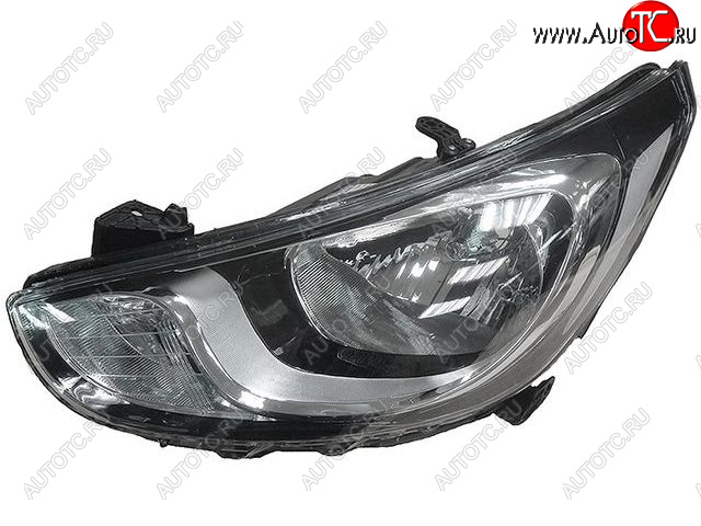 3 999 р. Левая фара (c электрокорректором) DEPO Hyundai Solaris RBr седан дорестайлинг (2010-2014)  с доставкой в г. Майкоп