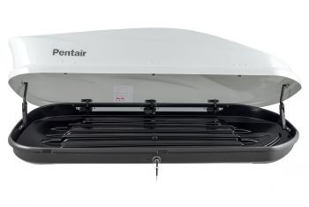 26 419 р. Багажный бокс на крышу (450 л. 177.5x81x44 см, двусторонний) Pentair PYTHON 450L Hyundai Accent 3 MC хэтчбек (2005-2011) (белый глянец)  с доставкой в г. Майкоп. Увеличить фотографию 3