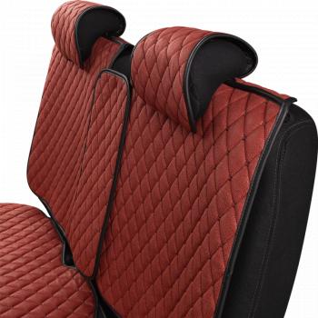 5 999 р. Накидка на сиденье (5 мест Каир) ТЕЙЛОР ст БАЙРОН Lord Autofashion   (красный, строчка черная)  с доставкой в г. Майкоп. Увеличить фотографию 4