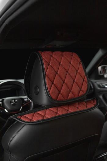 5 999 р. Накидка на сиденье (5 мест Каир) ТЕЙЛОР ст БАЙРОН Lord Autofashion   (красный, строчка черная)  с доставкой в г. Майкоп. Увеличить фотографию 9