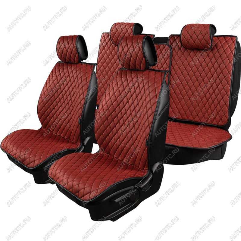 5 999 р. Накидка на сиденье (5 мест Каир) ТЕЙЛОР ст БАЙРОН Lord Autofashion   (красный, строчка черная)  с доставкой в г. Майкоп
