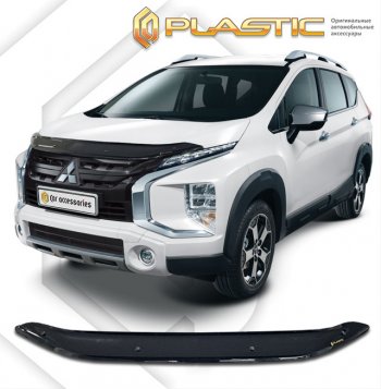 1 839 р. Дефлектор капота (рынок Юго-Восточной Азии) CA-Plastic Mitsubishi Xpander NC1W минивэн рестайлинг (2022-2025) (серия Classic черный)  с доставкой в г. Майкоп. Увеличить фотографию 2