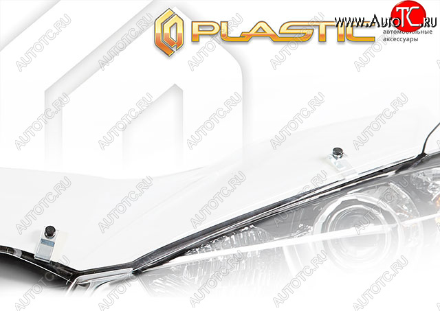 1 999 р. Дефлектор капота CA-Plastic Лада нива 4х4 2121 Бронто 3 дв. 2-ой рестайлинг (2019-2025) (Classic прозрачный, с надписью)  с доставкой в г. Майкоп
