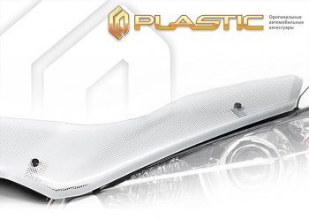 2 079 р. Дефлектор капота Шелкография серебро CA Plastic на Mitsubishi Xpander I поколение, минивэн, рынок Юго-Восточной Азии, левый/правый руль  2021 - н.в.  с доставкой в г. Майкоп. Увеличить фотографию 1