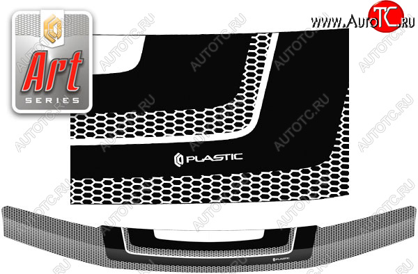 2 199 р. Дефлектор капота CA-Plastic  Nissan Terrano2  R20 (1999-2006) 2-ой рестайлинг (серия Art графит)  с доставкой в г. Майкоп