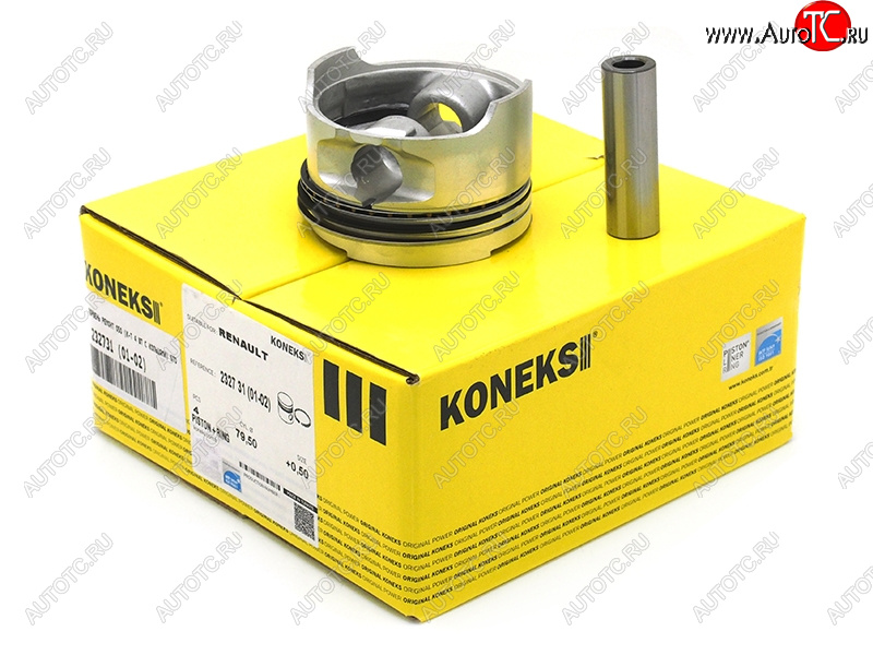 13 399 р. Поршень ремонт 050 (к-т 4 шт с кольцами)  12 -34 цилиндр  RENAULT LOGANMEGANECLIO K7M 746 K7M 71 KONEKS 232731-01-02  с доставкой в г. Майкоп
