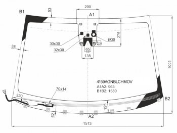 11 599 р. Стекло лобовое (Обогрев щеток Камера Датчик дождя) Hyundai Tucson 15-21 FUYAO 4159AGNBLCHMOV  с доставкой в г. Майкоп. Увеличить фотографию 1