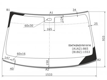 8 649 р. Стекло лобовое (Датчик дождя) Mercedes-Benz E-Class 02-09 FUYAO 5347AGNGYMVW1K  с доставкой в г. Майкоп. Увеличить фотографию 1