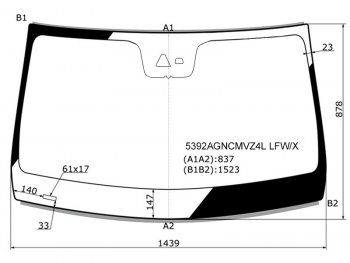 10 799 р. Стекло лобовое (Камера Датчик дождя Молдинг) Mercedes-Benz E-Class 20-23 XYG 5392AGNCMVZ4L LFW/X  с доставкой в г. Майкоп. Увеличить фотографию 1