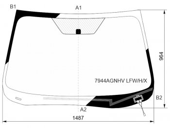 10 699 р. Стекло лобовое (Обогрев щеток) Subaru Forester 18-21 XYG 7944AGNHV LFW/H/X  с доставкой в г. Майкоп. Увеличить фотографию 1