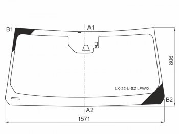 14 449 р. Стекло лобовое (Камера Датчик дождя) Toyota Land Cruiser (J300) 21-  Lexus LX 21- XYG LX-22-L-SZ LFW/X  с доставкой в г. Майкоп. Увеличить фотографию 1