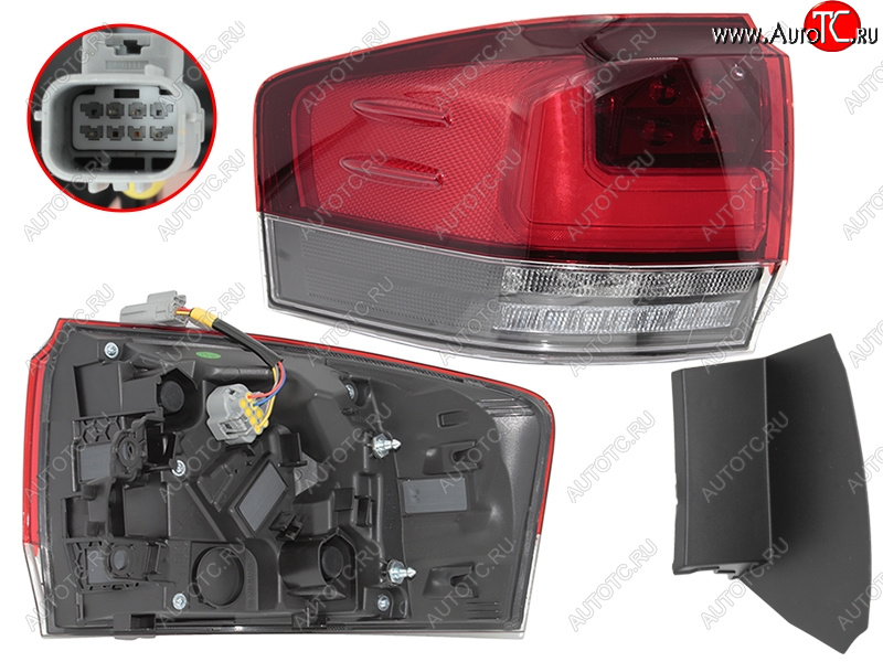 10 999 р. Фонарь задний Toyota Land Cruiser (J300) 21- (Слева LED) SAT ST-212-19LCL  с доставкой в г. Майкоп