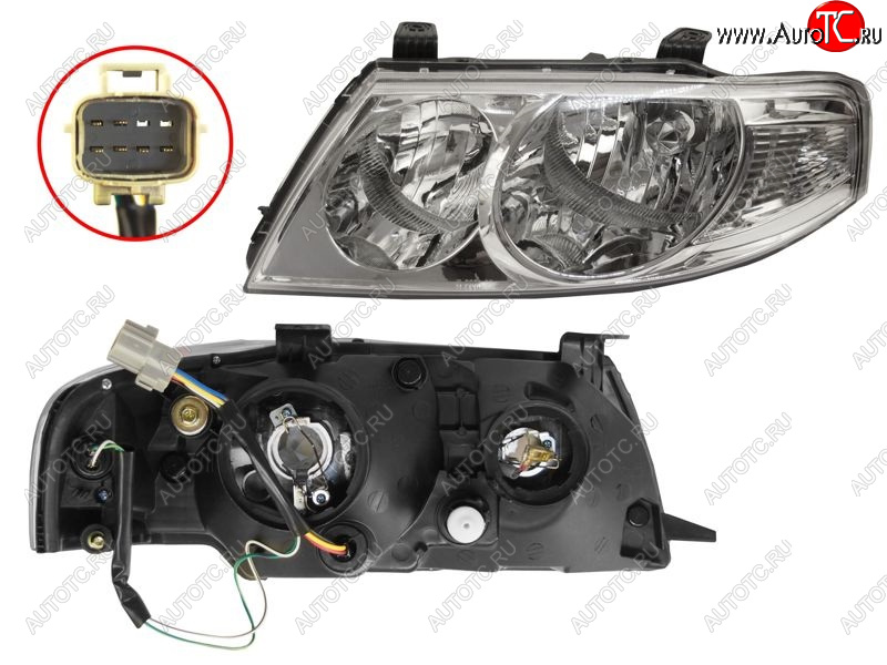 4 299 р. Фара левая SAT Nissan Almera Classic седан B10 (2006-2013)  с доставкой в г. Майкоп