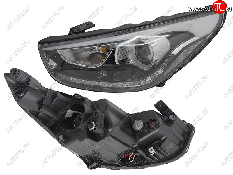 12 999 р. Фара левая (LED, ДХО) SAT  Hyundai IX35  LM (2013-2018) рестайлинг  с доставкой в г. Майкоп