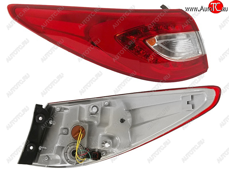 7 599 р. Фонарь задний левый (внешний, LED) SAT Hyundai IX35 LM дорестайлинг (2009-2013)  с доставкой в г. Майкоп