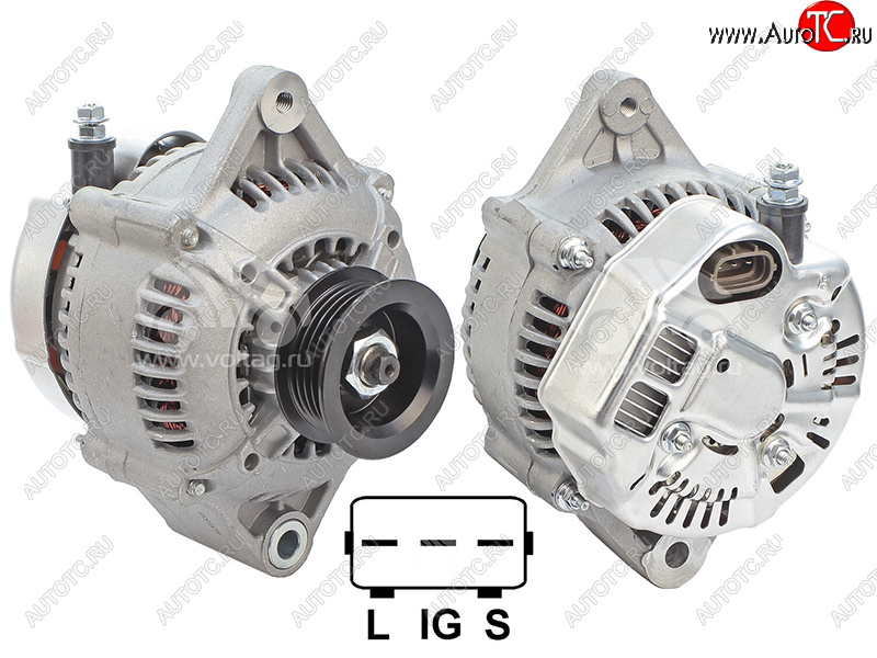6 449 р. Генератор TOYOTA HILUX 98-05 HIACE 98-06 LAND CRUISER PRADO 96-02 23ZFE 12V 70A SAT ST-27060-75150  с доставкой в г. Майкоп