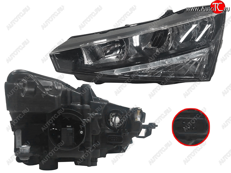 14 699 р. Фара левая (LED) SAT  Skoda Rapid  MK2 (2019-2025)  с доставкой в г. Майкоп
