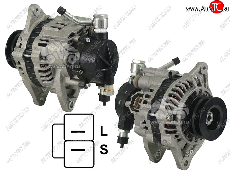 13 549 р. Генератор MMC L200PAJERO 2.5TD 96-07 4D56TD 12V 80A(шкив на 2 ручья) SAT ST-MD306649  с доставкой в г. Майкоп