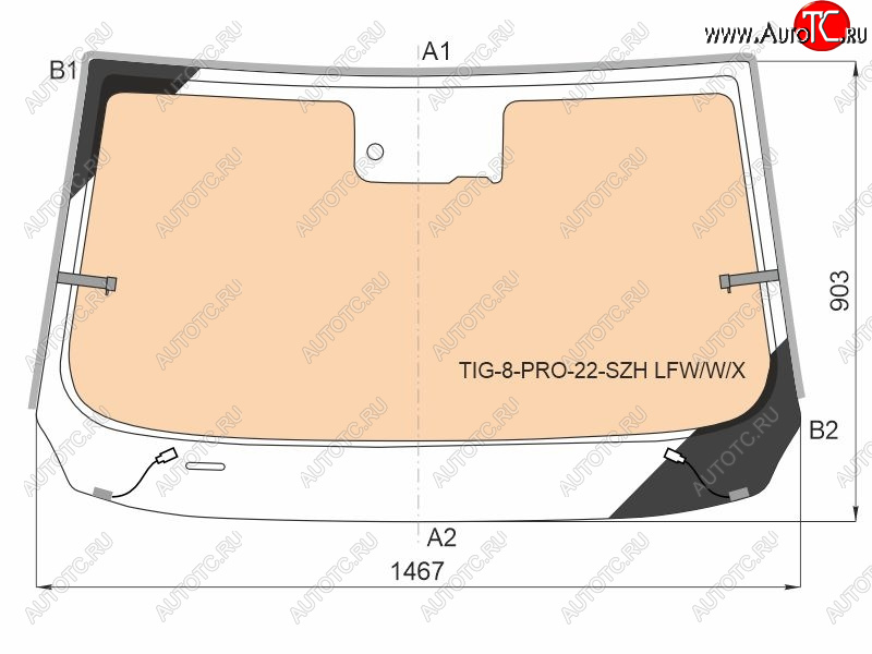 18 799 р. Стекло лобовое (Обогрев полный Датчик дождя Молдинг) Chery Tiggo 8 Pro 21- XYG TIG-8-PRO-22-SZH LFW/W/X  с доставкой в г. Майкоп