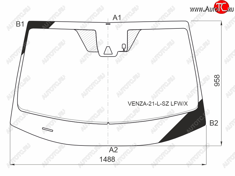 14 899 р. Стекло лобовое (Камера Датчик дождя) Toyota Venza 20- XYG VENZA-21-L-SZ LFW/X  с доставкой в г. Майкоп
