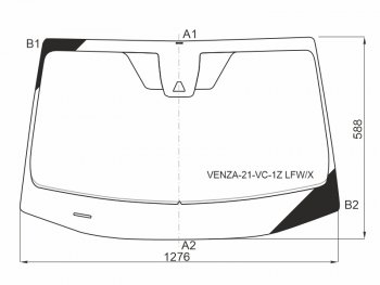 13 749 р. Стекло лобовое (Камера) Toyota Venza 20- XYG VENZA-21-VC-1Z LFW/X  с доставкой в г. Майкоп. Увеличить фотографию 1
