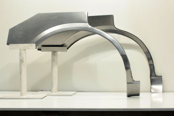 Задние ремонтные арки (комплект) AUTOFERRUM Nissan Wingroad  2 Y11 (1999-2005) дорестайлинг универсал, рестайлинг универсал (Оцинкованная сталь 0,8 мм.)