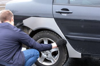 5 649 р. Комплект задних крыльев ремонтных арок автомобиля для Mitsubishi Lancer 9 ( седан ) ( Митсубиси  Митсубиши  Мицубиси Лансер 9 ), холоднокатаная сталь 0.8 мм AUTOFERRUM af44-38mit-s-a-l+rof  с доставкой в г. Майкоп. Увеличить фотографию 1