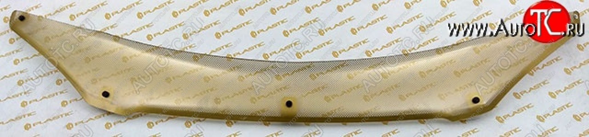 2 199 р. Дефлектор капота CA-Plastic  KIA Spectra (2000-2009) (Шелкография золото)  с доставкой в г. Майкоп