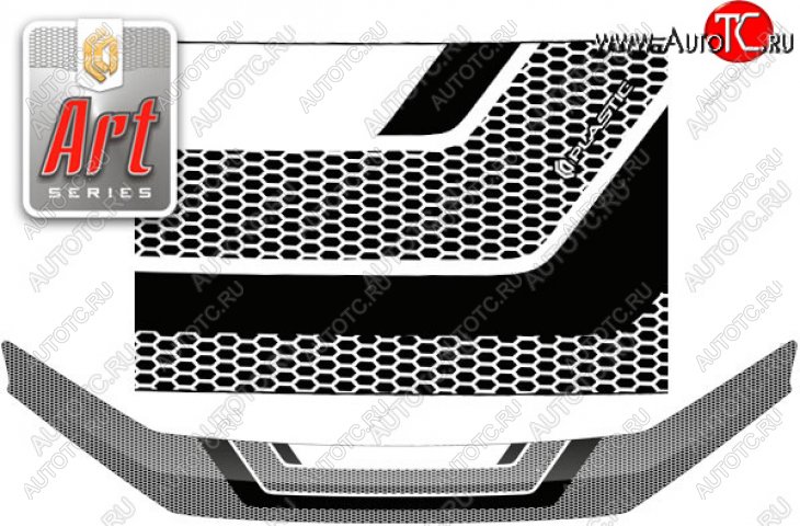 2 079 р. Дефлектор капота CA-Plastic  Toyota Avensis ( T270 седан,  T270 универсал) (2015-2018) 2-ой рестайлинг (Серия Art серебро)  с доставкой в г. Майкоп