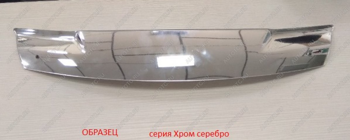 3 289 р. Дефлектор капота CA-Plastic  Volkswagen Polo  5 (2009-2015) хэтчбек дорестайлинг (Серия Хром серебро)  с доставкой в г. Майкоп
