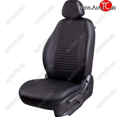 6 199 р. Комплект чехлов для сидений, (РЗС 60/40, 3Г Илана+Орегон) ТУРИН Lord Autofashion  Chevrolet Aveo ( T200,  T250) (2002-2011) хэтчбек 5 дв, седан, седан рестайлинг (черный, вставка черная, строчка черная)  с доставкой в г. Майкоп