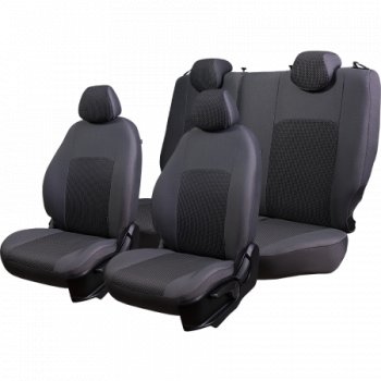 4 949 р. Комплект чехлов для сидений, (РЗС 40/60, 3Г жаккард) Дублин Lord Autofashion  Chevrolet Aveo  T300 (2011-2015) хэтчбек (серый, вставка серая, строчка серая)  с доставкой в г. Майкоп. Увеличить фотографию 4