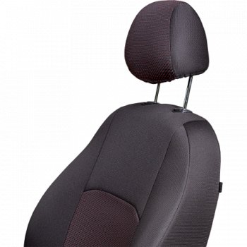 4 949 р. Комплект чехлов для сидений, (РЗС 40/60, 3Г жаккард) Дублин Lord Autofashion  Chevrolet Aveo  T300 (2011-2015) хэтчбек (черный, вставка Ёж Красная, строчка черная)  с доставкой в г. Майкоп. Увеличить фотографию 4