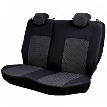 4 949 р. Комплект чехлов для сидений, (РЗС 40/60, 3Г жаккард) Дублин Lord Autofashion  Chevrolet Aveo  T300 (2011-2015) седан, хэтчбек (черный, вставка Прямоугольник черная, строчка черная)  с доставкой в г. Майкоп. Увеличить фотографию 5