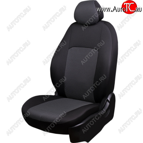 4 949 р. Комплект чехлов для сидений, (РЗС 40/60, 3Г жаккард) Дублин Lord Autofashion  Chevrolet Aveo  T300 (2011-2015) седан, хэтчбек (черный, вставка Сеул серая, строчка черная)  с доставкой в г. Майкоп
