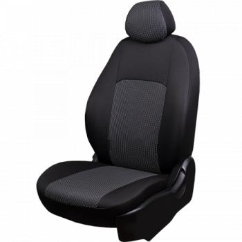  Комплект чехлов для сидений (РЗСиС 40/20/40 3П жаккард) ДУБЛИН Lord Autofashion Chevrolet Rezzo (2000-2008) (черный, вставка Сеул серая, строчка черная)