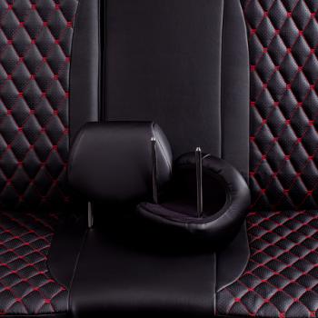 12 749 р. Комплект чехлов для сидений (РЗС 60/40 3Г Орегон) БАЙРОН Lord Autofashion CITROEN C4 B7 хэтчбэк 5 дв. (2011-2018) (черный, вставка черная, строчка красная)  с доставкой в г. Майкоп. Увеличить фотографию 8