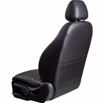 6 599 р. Комплект чехлов для сидений (ЦЗС Илана+Орегон) ТУРИН ст РОМБ Lord Autofashion  Daewoo Nexia  дорестайлинг (1995-2008) (черный, вставка черная+серая, строчка серая)  с доставкой в г. Майкоп. Увеличить фотографию 8