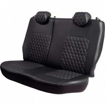 6 599 р. Комплект чехлов для сидений (ЦЗС Илана+Орегон) ТУРИН ст РОМБ Lord Autofashion  Daewoo Nexia  дорестайлинг (1995-2008) (черный, вставка черная, строчка черная)  с доставкой в г. Майкоп. Увеличить фотографию 4