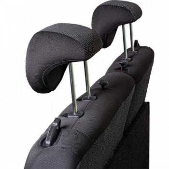 4 949 р. Комплект чехлов для сидений (РЗС 60/40 3Г Жаккард) ДУБЛИН Lord Autofashion  Geely Coolray  SX11 (2018-2023) дорестайлинг (черный, вставка Ёж белая)  с доставкой в г. Майкоп. Увеличить фотографию 3