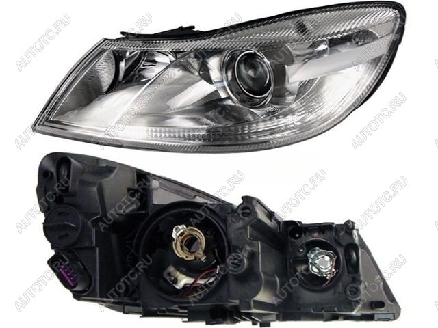 7 649 р. Фара левая (корректор, линзован) BodyParts  Skoda Octavia  A5 (2008-2013) лифтбэк рестайлинг, рестайлинг универсал  с доставкой в г. Майкоп