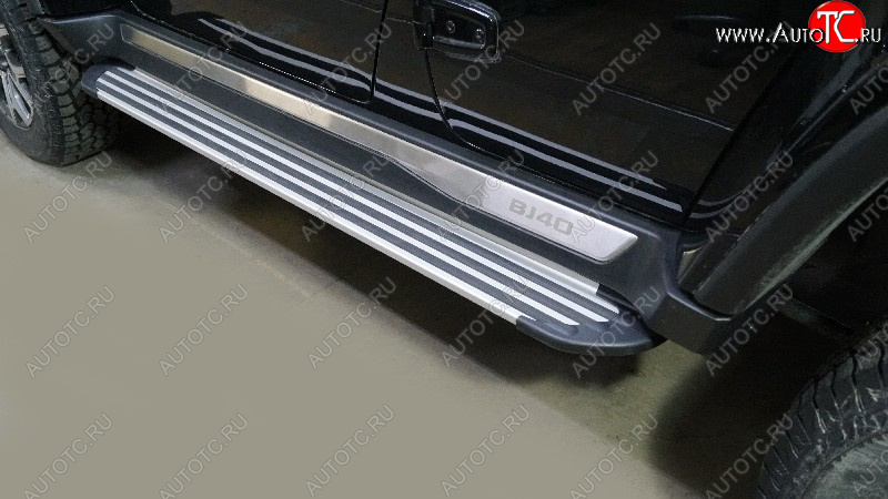 20 599 р. Пороги алюминиевые Slim Line  BAIC BJ40 (2022-2025) (серебро)  с доставкой в г. Майкоп